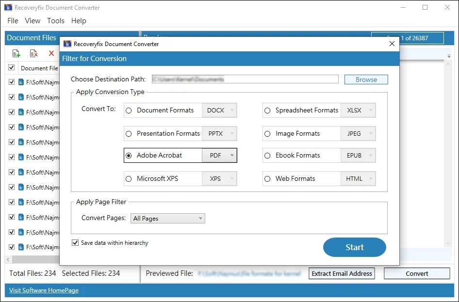 Choose the Output Format
