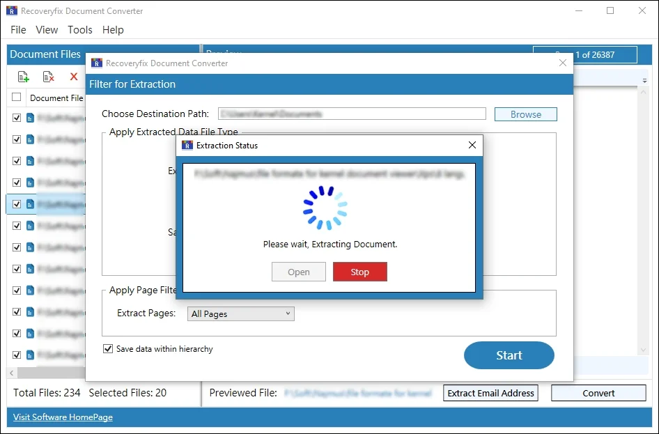 Wait for extracted email complete 